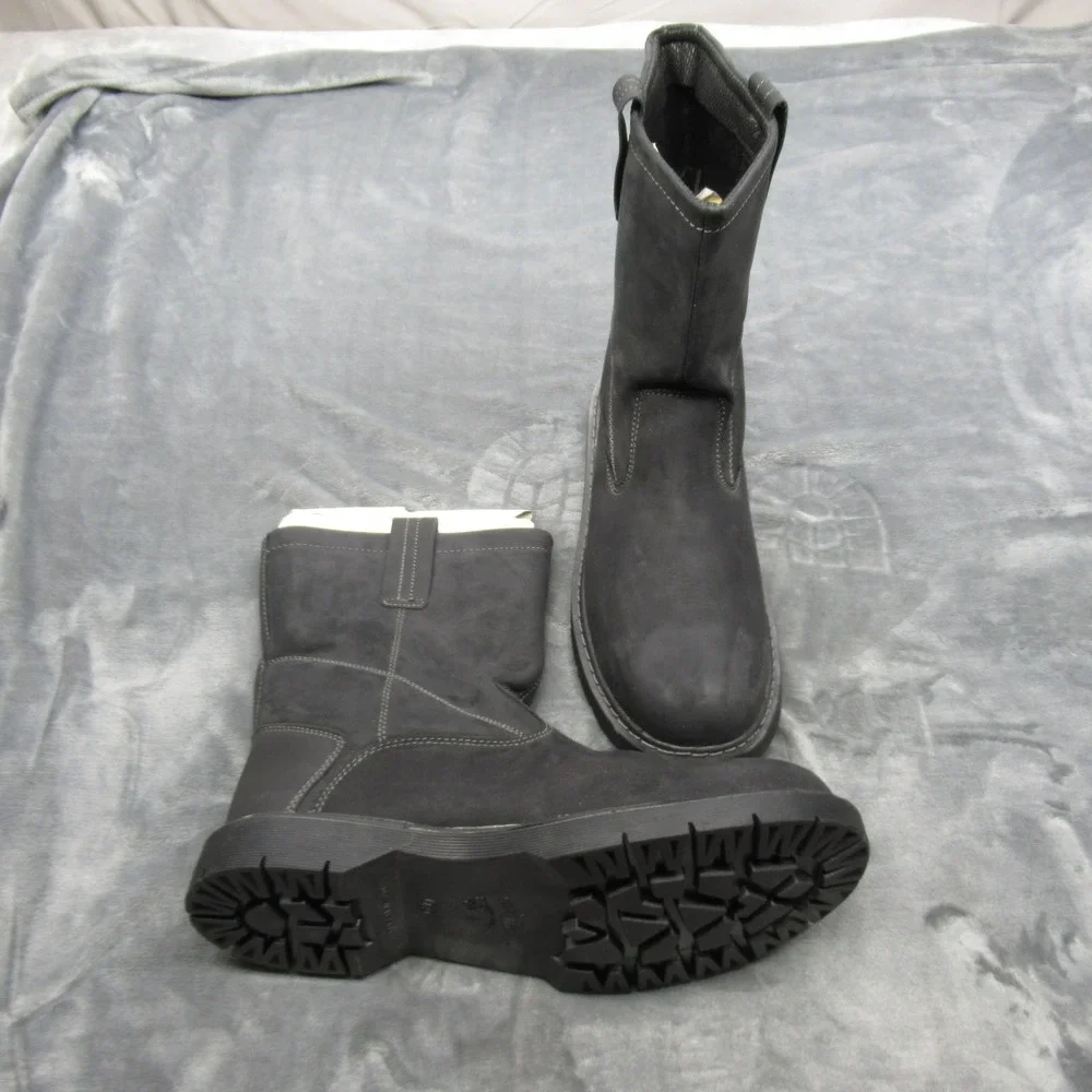 Herman Survivors Work Boots Men 14 Black Leather Steel Toe Anti Fatigue NEW